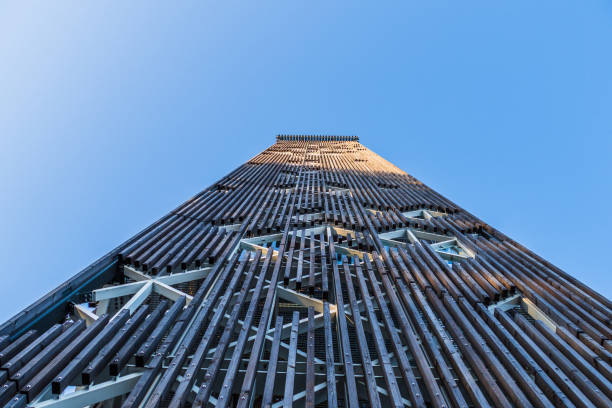 istock Bottom View to The Observation Tower in the Sky Background. Birstonas - Lithuania 1310450338