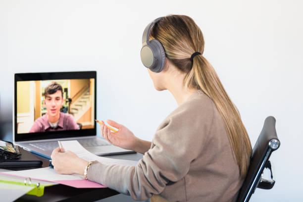 istock Students study together via video chat during pandemic 1310450625