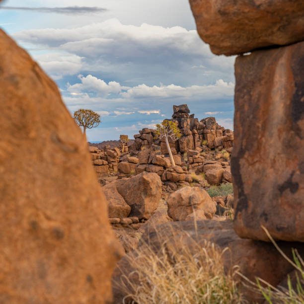 istock Massive Dolerite Rock Formations at Giant's Playground near Keetmanshoop, Namibia, vertical 1310451859