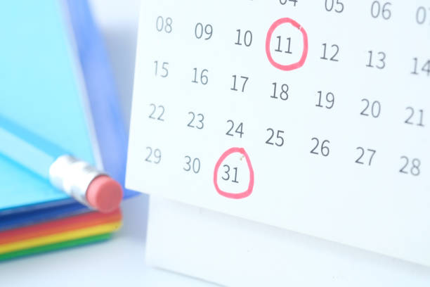 istock deadline concept with red mark on calendar date 1310463904