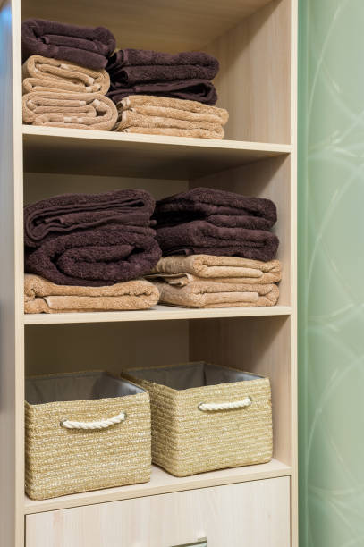 istock Folded towels in the closet 1310471189