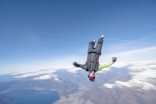 istock Freefall jumper soars above Swiss mountain landscape 1310472305