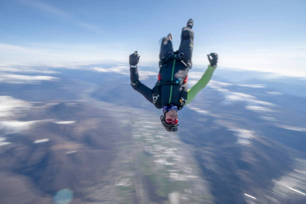 istock Freefall jumper soars above Swiss mountain landscape 1310472351