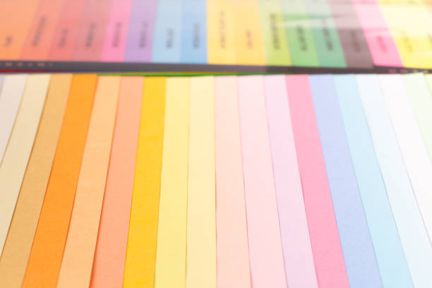 istock Color card palette, samples for colour definition. Guide of paint samples in the colored catalog 1310476215