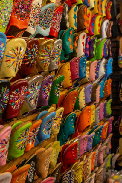 istock Various slippers on the market in Morocco 1310478105