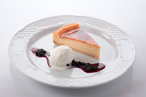 istock cheesecake with ice cream and jam 1310479532
