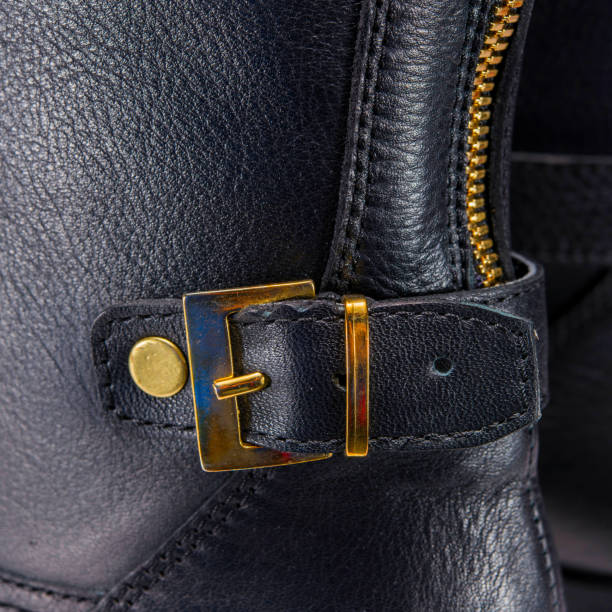 istock metallic shiny buckle on leather women's shoes 1310479591