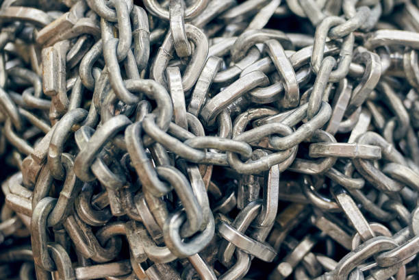 istock Chain heap - abstract metal background 1310482923