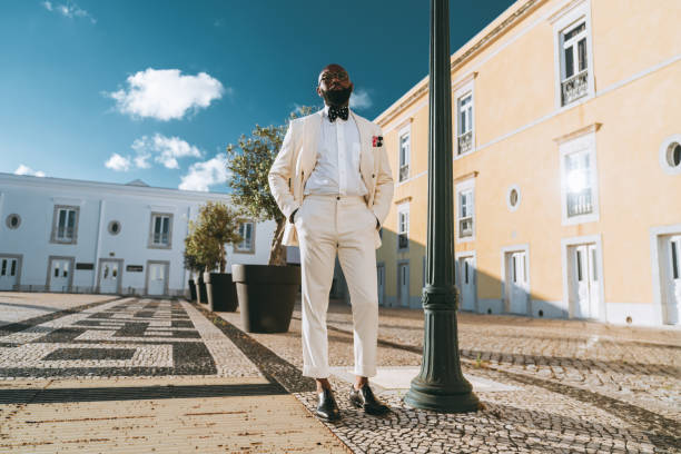 istock An African man in a white costume 1310485601