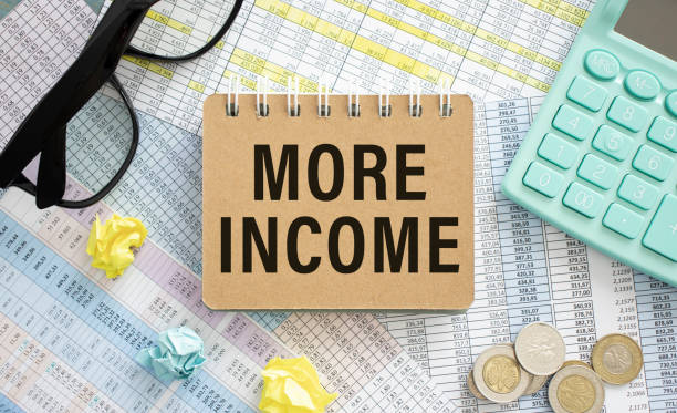 istock Passive income text on a notebook for financial calculations. 1310489127