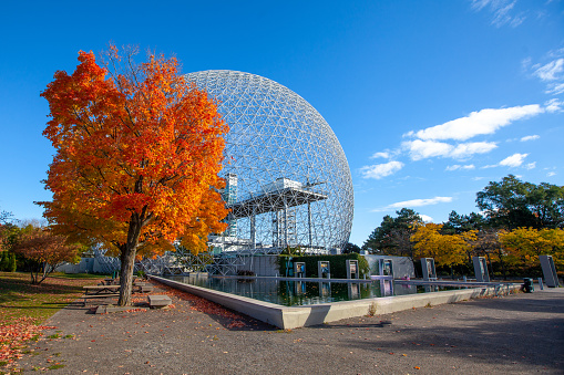 The Montreal Biosphere (French: La Biosphere), is a museum dedicated to the environment on Île Ste-Hélène in the province of Quebec, Canada. It is located in the former United States pavilion originally built for Expo 67. Located on the site of Parc Jean-Drapeau. The museum's geodesic dome was designed by Buckminster Fuller.