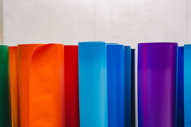 istock Colored Self Adhesive Vinyl Film Rolls Vinyl Wall Decals 1310493475