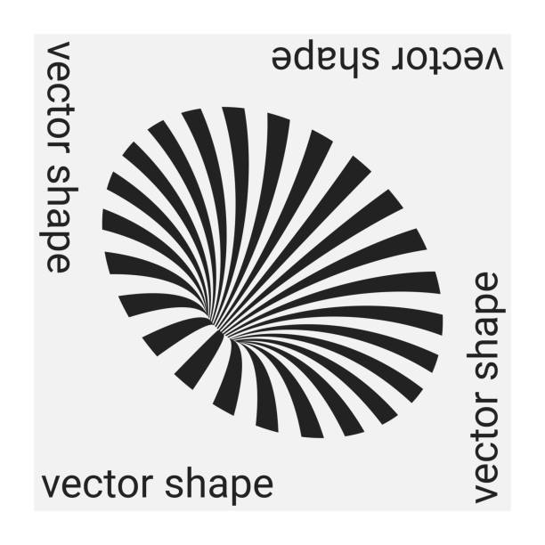 ilustrações de stock, clip art, desenhos animados e ícones de universal trendy vector geometric shape isolated on grey background - brass instrument