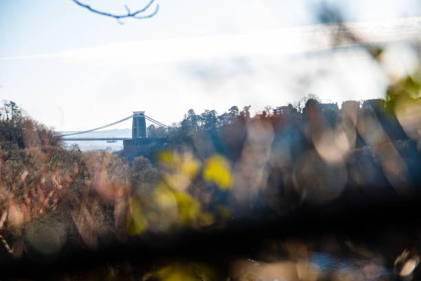 most wiszący clifton - bristol england bridge clifton suspension bridge suspension bridge zdjęcia i obrazy z banku zdjęć