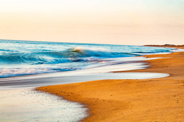 Sandbridge beach coastline as sunrise