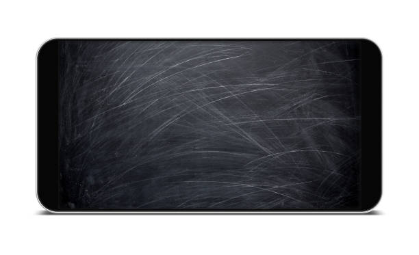 (Clipping path) Blackboard background in the smart phone isolated