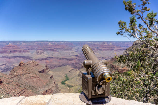 istock Looking at the Grand Canyon through a telescope 1310534239