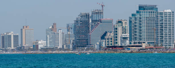 istock Tel Aviv coast panoramic view. Mediterranean Sea beach in Tel Aviv 1310538044