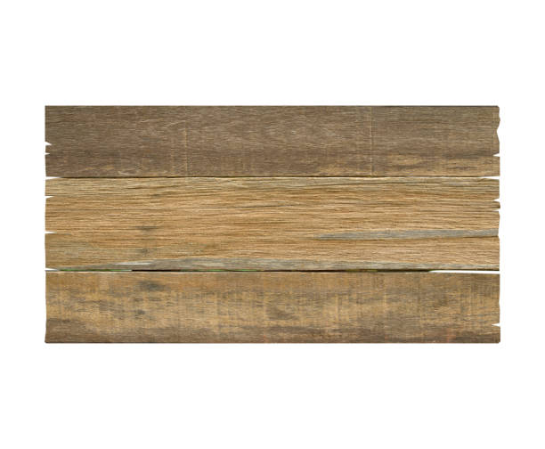 istock Old wooden boards isolated on white background. 1310541421