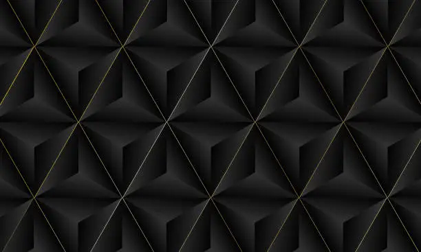 Vector illustration of Minimalist black premium abstract background with luxury dark gradient geometric elements. Rich background for exclusive design.