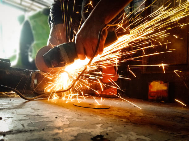 istock Sparks from grinding friction 1310549348