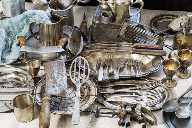 Vintage kitchen utensils as a photography props