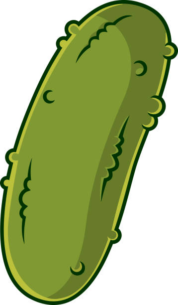 illustrazioni stock, clip art, cartoni animati e icone di tendenza di cetriolo sottaceto dei cartoni animati - pickled