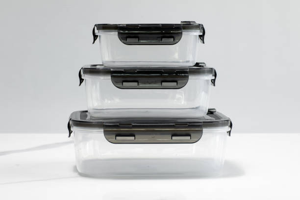 istock Empty plastic containers with airtight lids for food storage, compatible with microwave and dishwasher 1310556252
