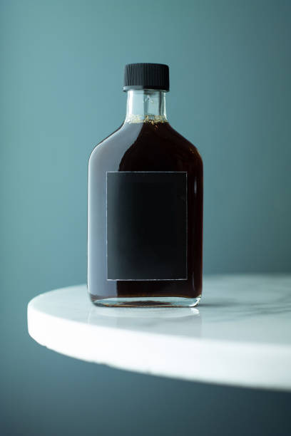 Cold Brew Coffee Bottle With Label Tag, Black
