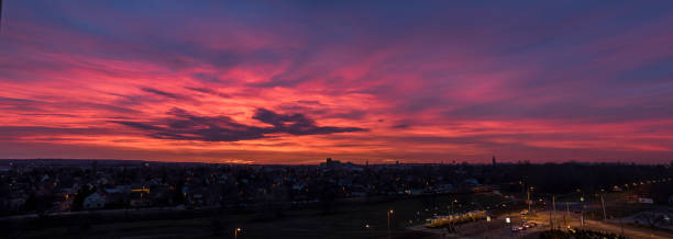 istock Panoramic sunrise abowe city 1310561989