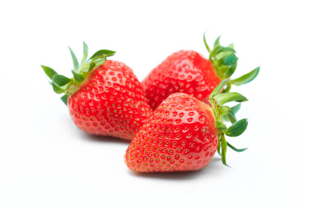istock Red berry strawberry isolated on white background 1310564017