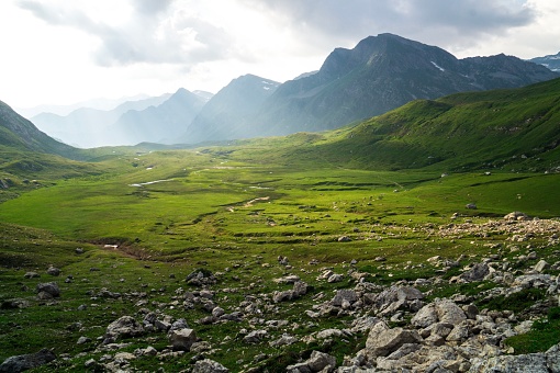 Beautiful landscape scenery in swiss alps