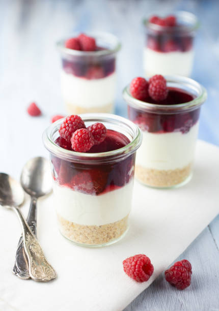 istock Raspberry cream cheese desserts in a glass 1310568443