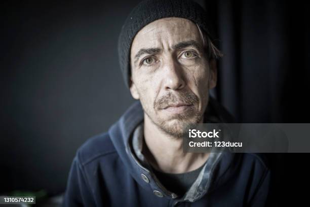 Homlessness Stock Photo - Download Image Now - Men, Homelessness, Poverty