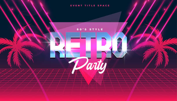 istock classic retro music party flyer banner with tropical palm tree 1310579113