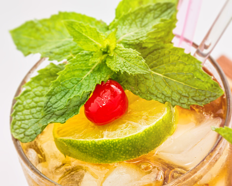 The traditional Cuban cocktail is made with old rum which is a variation from the original recipe
