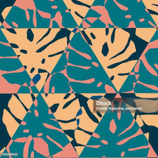 Exotic Pattern Triangular Tropical Triangle Pattern Stock Illustration - Download Image Now ...