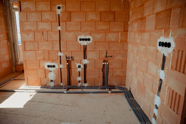 Electrical installations and circuits in the newly built apartment