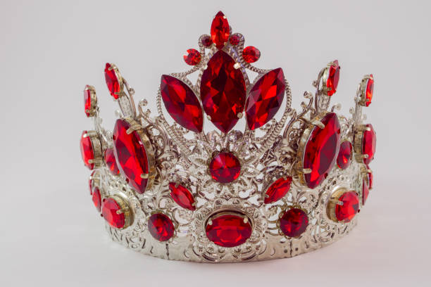 istock Crown on a white background, handmade, custom, individually, princess jewelry. Foreground. For girls