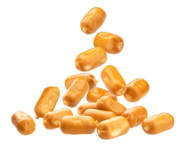 istock Cheese snacks, smoked processed cheese isolated on white background 1310594778