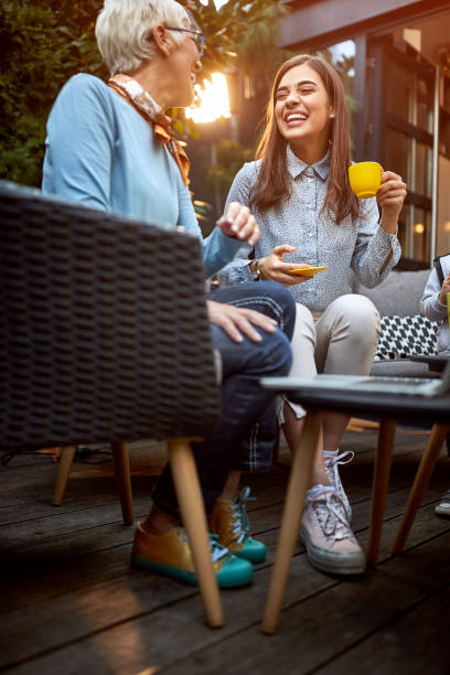 istock Young woman with mom talking 1310604218