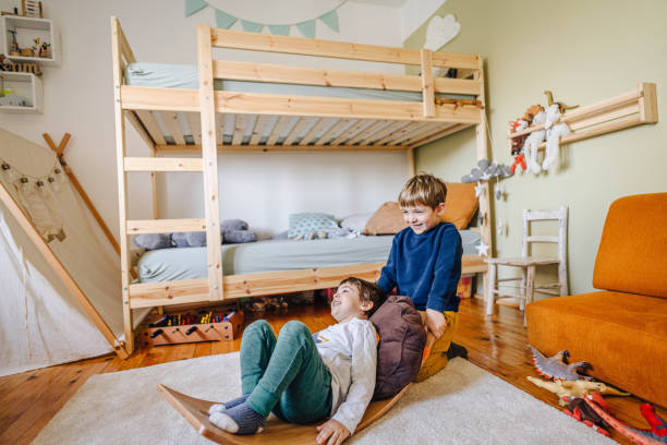 istock Two little boys playing in their room 1310607314