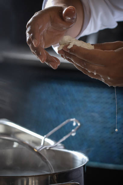 istock The process of creating fresh mozzarella cheese 1310611968