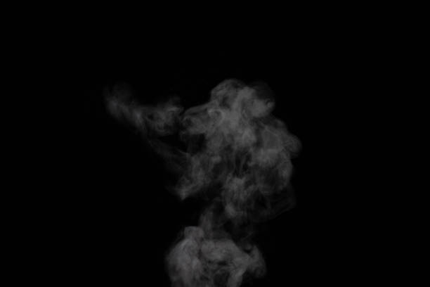 istock Figured smoke on a dark background. Abstract background, design element, for overlay on pictures 1310611999