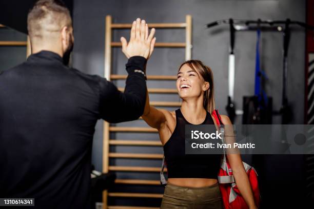 Young Caucasian Woman Going To The Gym Stock Photo - Download Image Now - Fitness Instructor, Gym, Health Club
