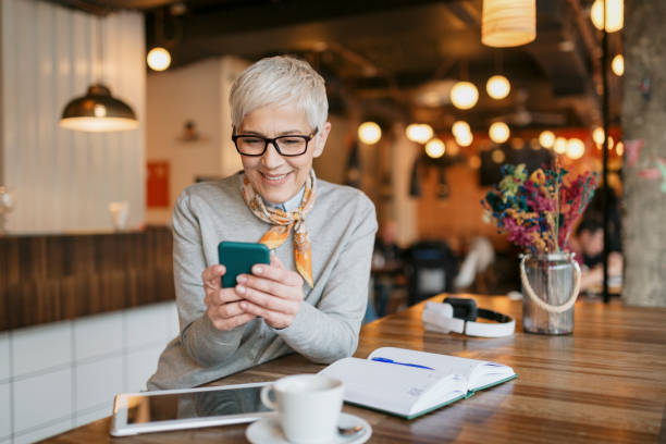 istock Elderly Caucasian woman using a smart phone 1310614985