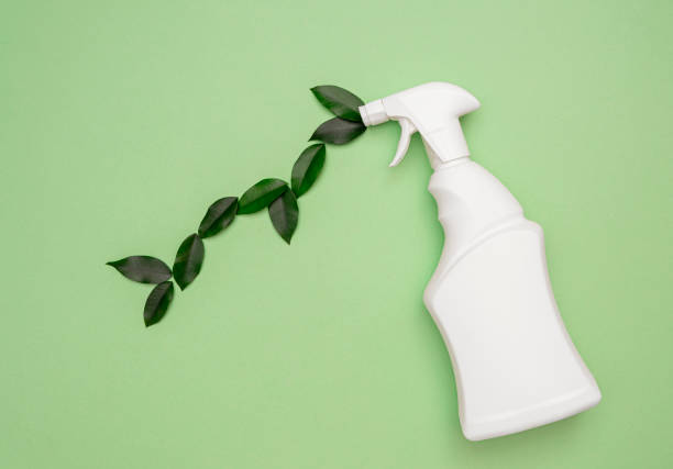 istock White bottle with spray bottle and green leaves 1310615746