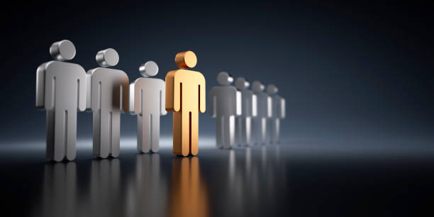 istock Golden man icon as leader 1310619544