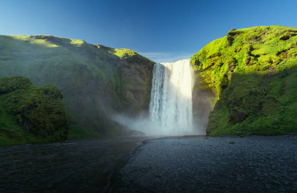 istock Skogarfoss waterfall and summer day, Iceland 1310621747