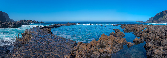 Rock pool at Pozo de las Calcosas village at El Hierro island, Canary islands, Spain.